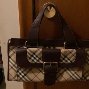 Authentic Burberry Leather conservative bag